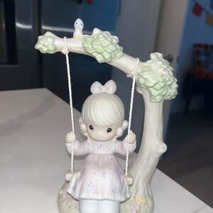 Precious Moments "My Warmest Thoughts Are You" 1991 Girl on Tree Swing #524085